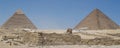 Sphinx of Giza and pyramids Royalty Free Stock Photo