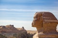 Side View of Sphinx with Rocks Royalty Free Stock Photo