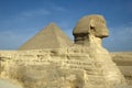 Sphinx & Great Pyramid Royalty Free Stock Photo