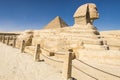 Sphinx and Great Pyramid of Pharaoh Khufu, Giza (Egypt)