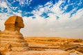 Sphinx near the pyramids in Giza. Cairo, Egypt Royalty Free Stock Photo