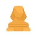 Sphinx icon flat isolated vector