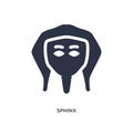 sphinx icon on white background. Simple element illustration from history concept