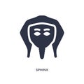 sphinx icon on white background. Simple element illustration from history concept