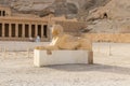 The Sphinx monument with the body of a lion and a pharaoh`s head Royalty Free Stock Photo