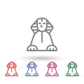 Sphinx multi color icon. Simple thin line, outline of mythology icons for ui and ux, website or mobile application