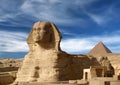 Sphinx and pyramid