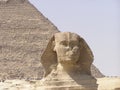 Sphinx and pyramid Royalty Free Stock Photo