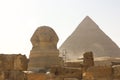 Sphinx and Pyramid Royalty Free Stock Photo