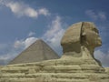 Sphinx and pyramid of Giza