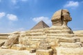 The Sphinx and Pyramid of Khafre, Cairo, Egypt Royalty Free Stock Photo