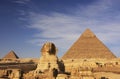 The Sphinx and Pyramid of Khafre, Cairo Royalty Free Stock Photo