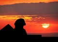 Sphinx and Pyramid silhouette