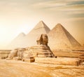 Sphinx and pyramids