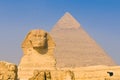 Sfinga a pyramídy na gíza káhira 