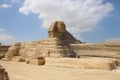 Sphinx on the restoration. Giza Egypt. Royalty Free Stock Photo