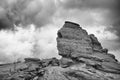 The Sphinx of Bucegi Mountains, legendary landmark of Romania Royalty Free Stock Photo