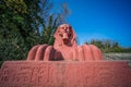 Sphinx sculpture in Crystal Palace Park Royalty Free Stock Photo