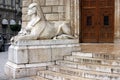 Sphinx sculpture at the steps of Hungarian State Opera House, Budapest, Hungary Royalty Free Stock Photo