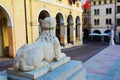 Sphinx statue, Conegliano Veneto city, Italy Royalty Free Stock Photo