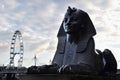 The Sphinx statue and London Eye Coca Cola London