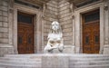 Sphinx Statue At Royal Opera House In Budapest, Hungary.