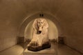 Sphinx statue in stone Louvre Paris France Royalty Free Stock Photo