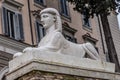 Sphinx statue ÃÂ®n People`s Square  Piazza del Popolo  ,  in  Rome, Italy Royalty Free Stock Photo