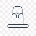 Sphinx vector icon isolated on transparent background, linear Sp