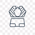 Sphinx vector icon isolated on transparent background, linear Sp