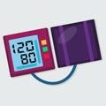 Digital sphygmomanometer vector illustration in flat style Royalty Free Stock Photo