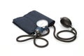 Sphygmomanometer blood pressure monitor isolated on a white background Royalty Free Stock Photo