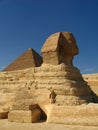 Sphynx and Great Pyramid Royalty Free Stock Photo