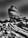 Sphynx natural rock in Bucegi mountains, Romania Royalty Free Stock Photo