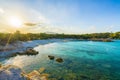 Spiaggia Capriccioli, beach of Emerald coast, east Sardinia island, Italy Royalty Free Stock Photo