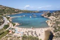 Spiaggia di Cala Spalmatore Aerial Royalty Free Stock Photo