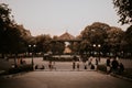 Spianada square at Corfu at golden hour