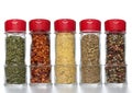 Spice bottles Royalty Free Stock Photo