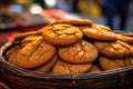 Spice Cinnamon Cookies, Brown Round Soft Biscuits, Ginger Molasses Cookies, Christmas Gingersnap