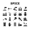 Spice Condiment Herb Collection Icons Set Vector Royalty Free Stock Photo