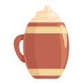 Spice drink icon cartoon vector. Pumpkin latte