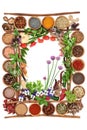 Spice and Herb Abstract Border Royalty Free Stock Photo