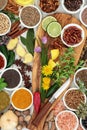 Spice and Herb Seasoning Royalty Free Stock Photo