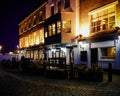 The Spice Island public house at nighttime