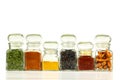 Spice jars Royalty Free Stock Photo