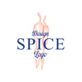 Spice logo design, badge can be used for culinary, cosmetics, menu, restaurant, shop, market, natural health care