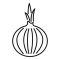 Spice onion icon, outline style