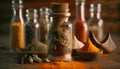 Spice Rack Essentials: A Comprehensive Set of Spices and Seasonings for the Home Chef - ai generated