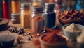 Spice Rack Essentials: A Comprehensive Set of Spices and Seasonings for the Home Chef - ai generated