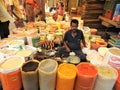Spice and rice seller in capital of India New Delhi